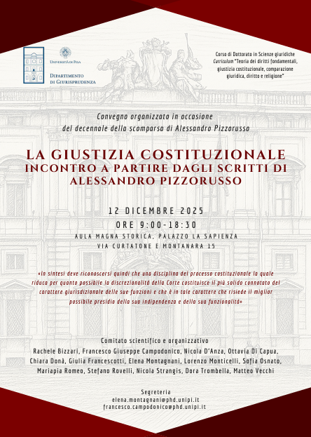 La giustizia costituzionale. Incontro a partire dagli scritti di Alessandro Pizzorusso